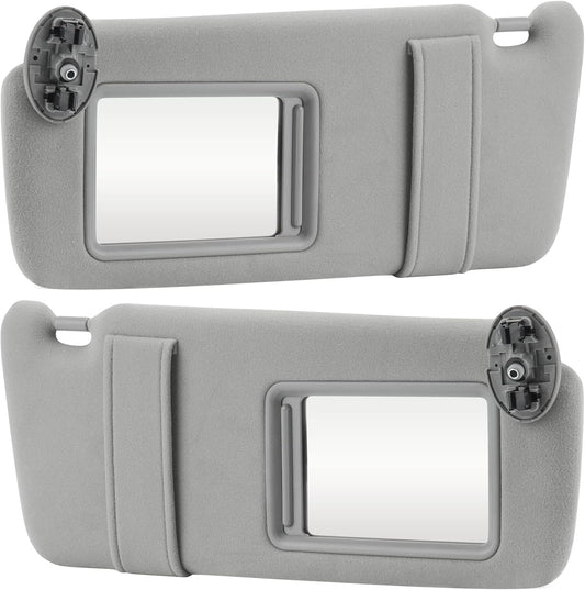 Gray Driver Left & Passenger Right Side Sun Visor Replacement