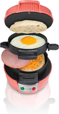 Breakfast Sandwich Maker with Egg Cooker Ring - Quick Homemade Meals