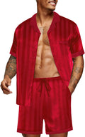 Ekouaer Men Satin Silk Pajamas Set for Comfortable Sleepwear