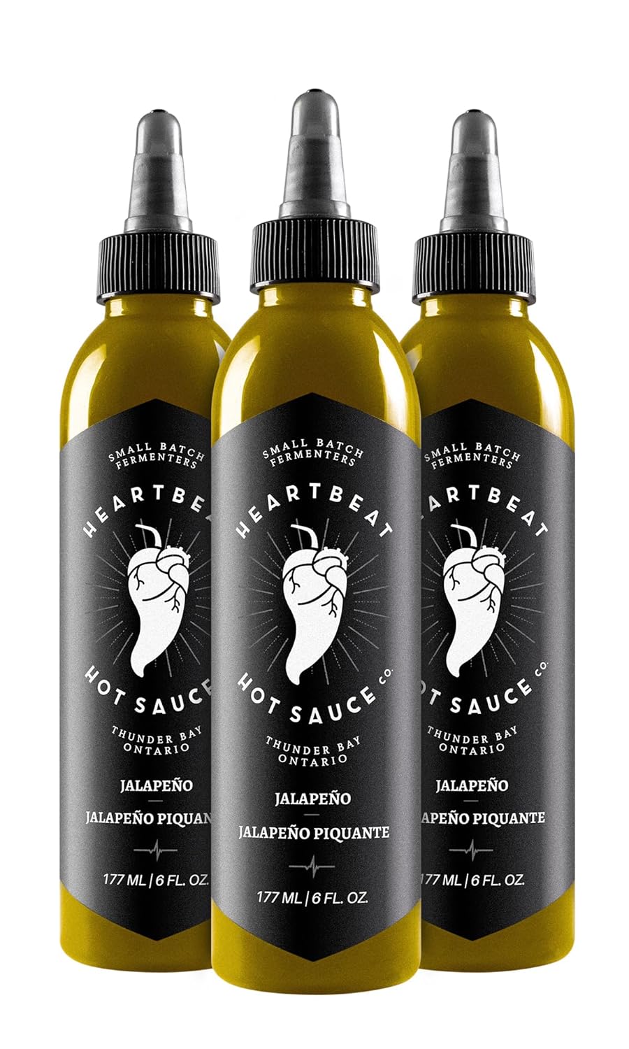Heartbeat Hot Sauce Co. Jalapeno 6 oz. 3 Pack for Flavor Lovers