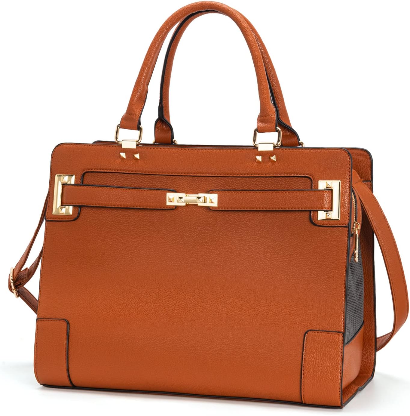 Stylish Pet Carrier Purse for Small Dogs and Cats - Brown