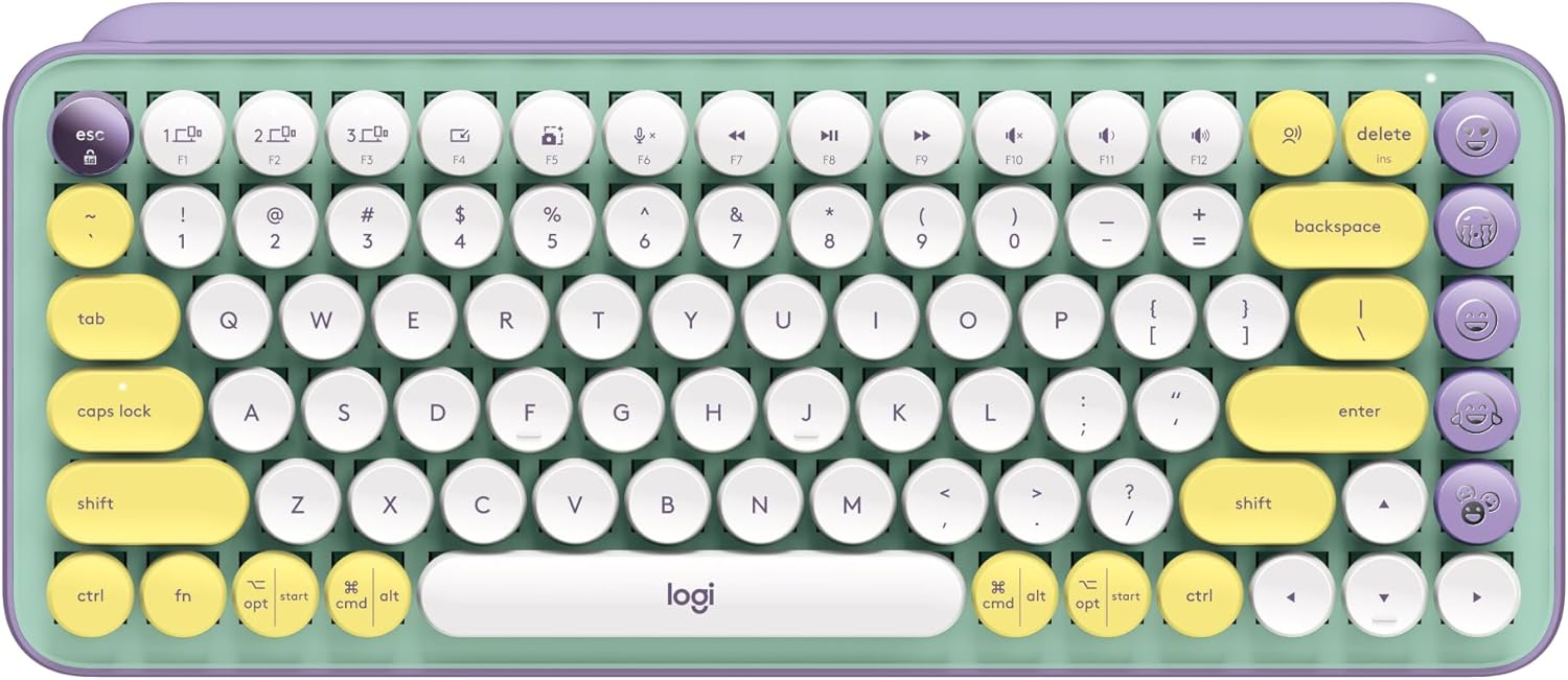 Logitech POP Keys Mechanical Wireless Keyboard in Daydream Mint