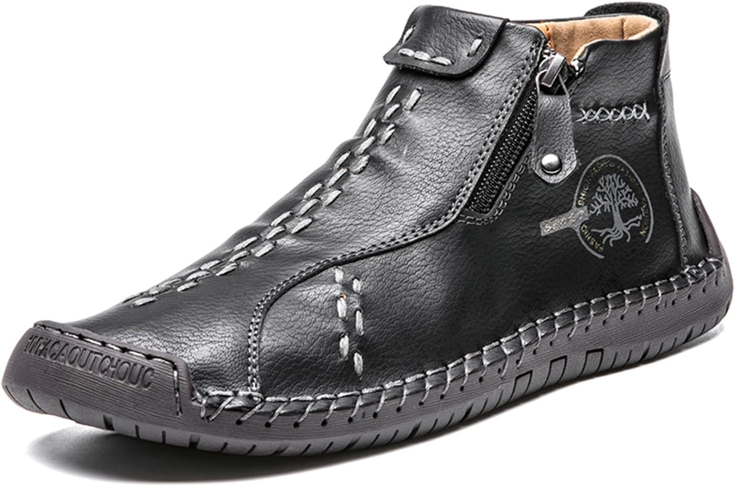 Medieval Leather Renaissance Outdoor Fashion Zipper Boots for Women