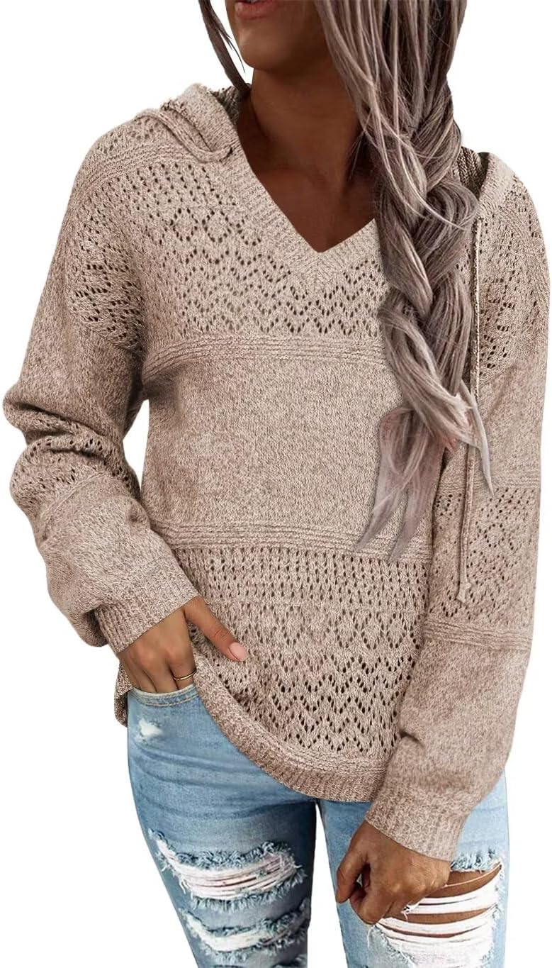 FEKOAFE Women's Striped Color Block Hoodies for Fall Fashion
