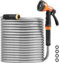 Stainless Steel Garden Hose 75 ft - Rust Proof, No-Kink Performance