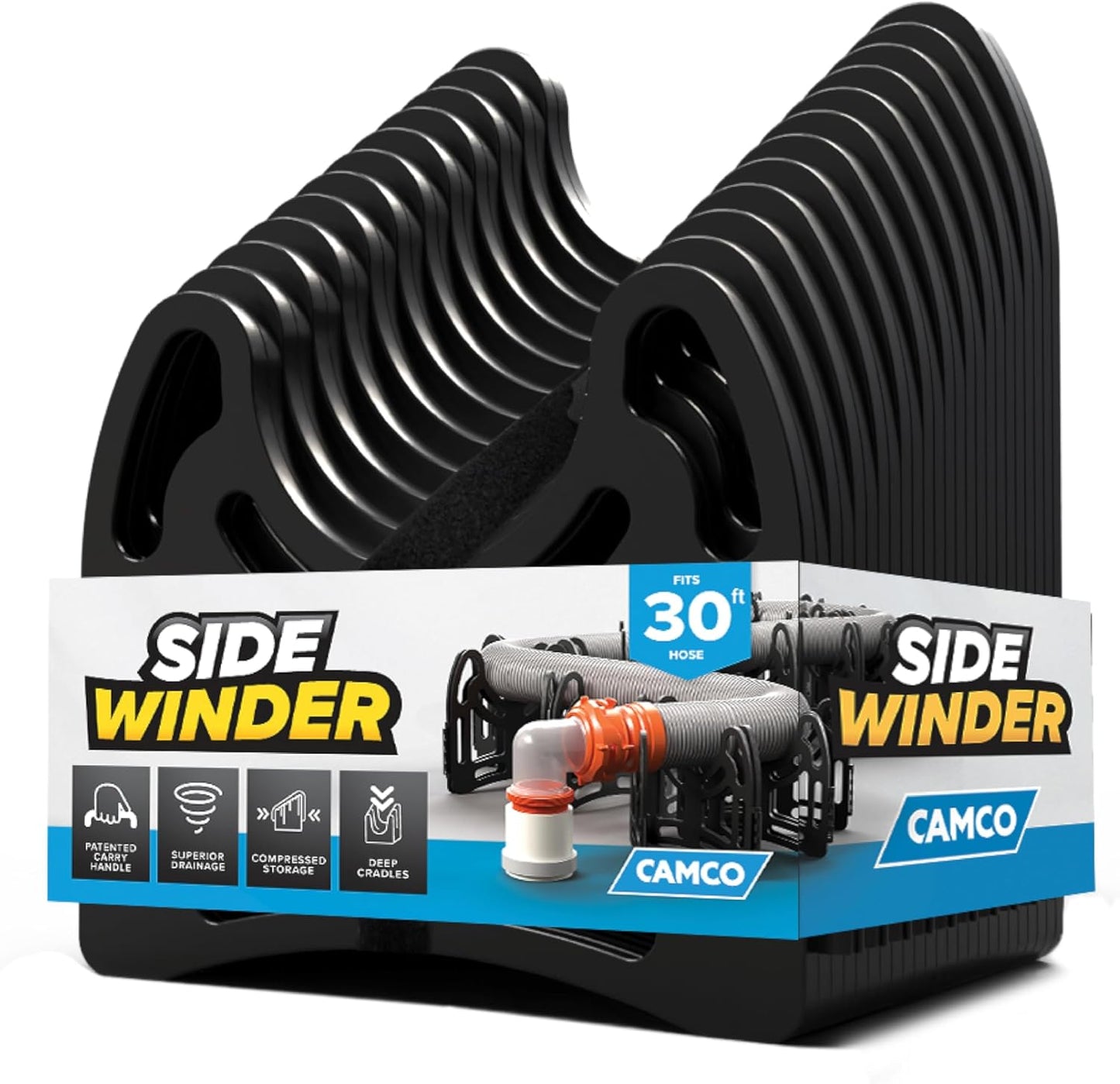 Camco Sidewinder 30-Ft RV Sewer Hose Support for Easy Drainage