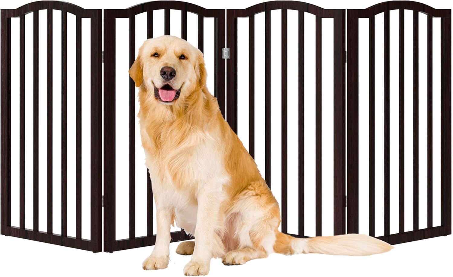 Indoor Pet Gate - 4-Panel Folding Dog Gate for Home Use