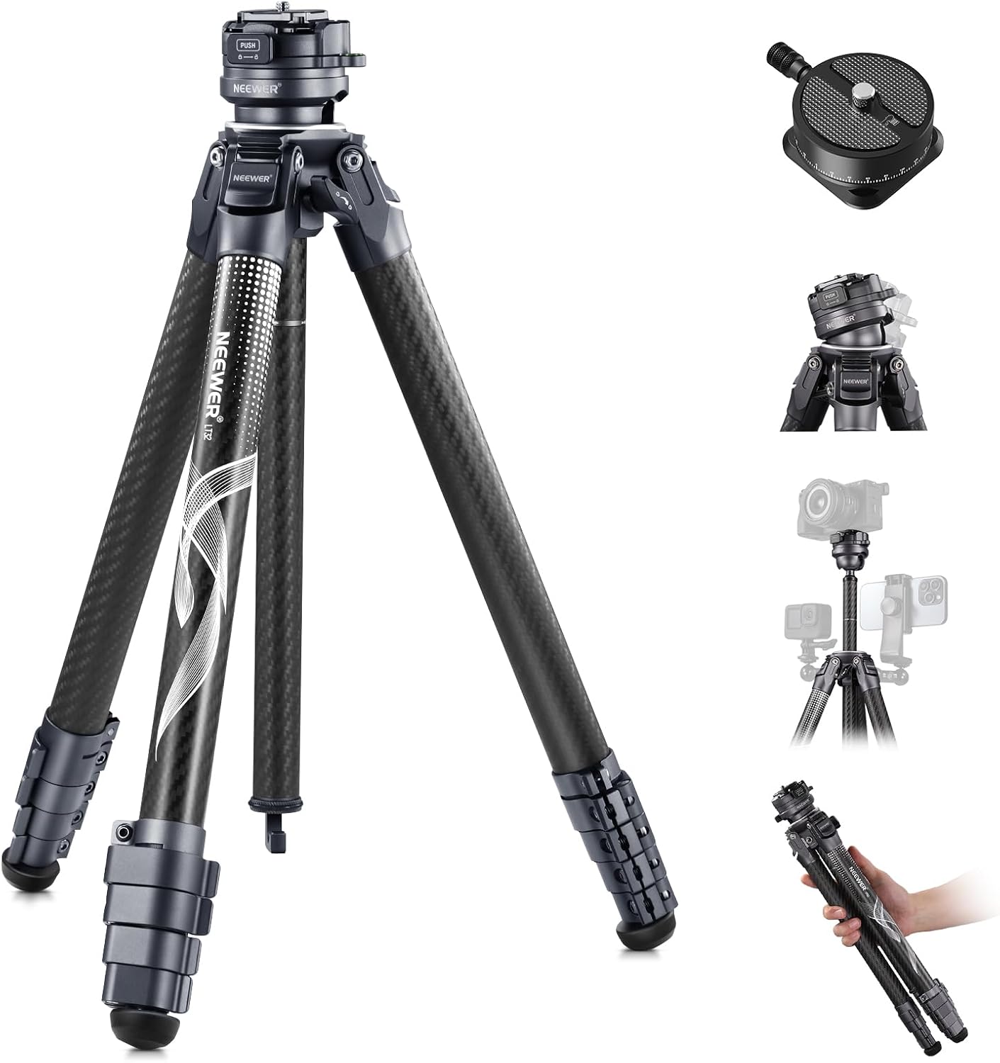NEEWER LITETRIP LT32 62in Travel Tripod for Photographers