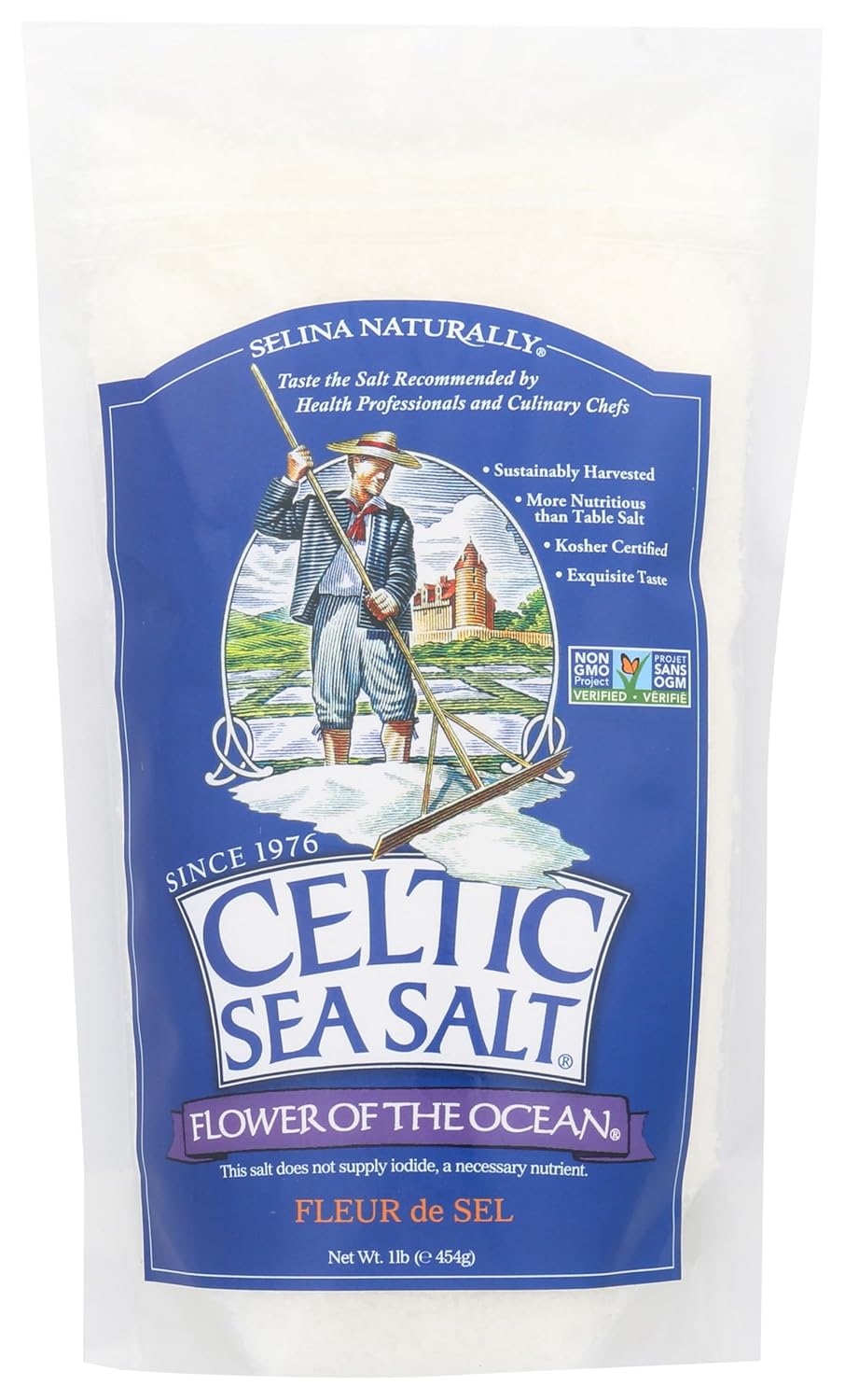 Celtic Sea Salt Flower of The Ocean Salt Bag for Gourmet Cooking