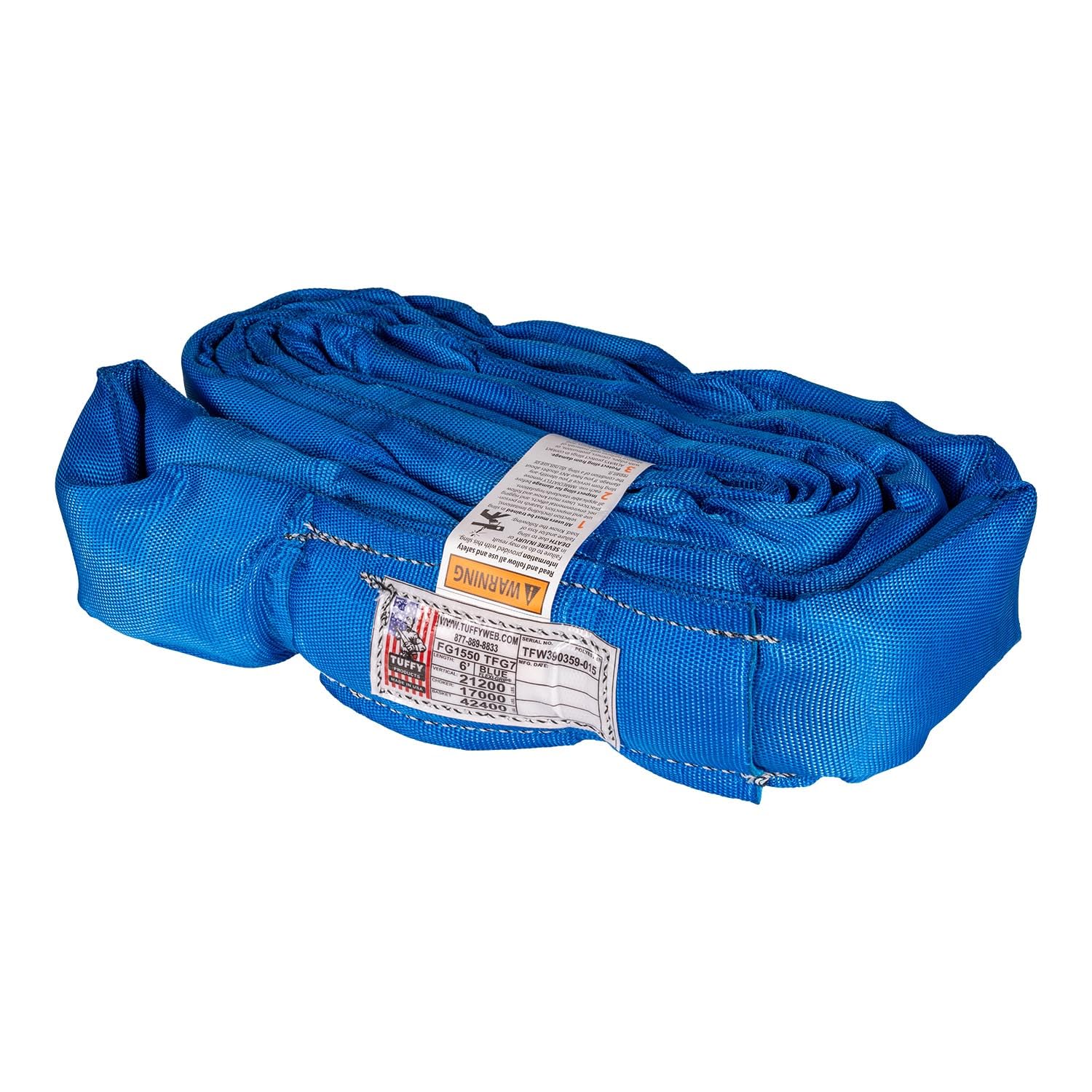 Tuffy Blue 6 ft Endless Flexi-Grip Round Sling for Heavy Lifting
