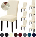 Stretch Dining Room Chair Covers Set of 8 for Easy Care