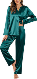 Silk Pajamas For Women 2 Piece Satin Set - Long Sleeve Comfort