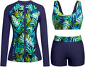 3 Piece Long Sleeve Women's Swimsuit by Holipick for Pool Days