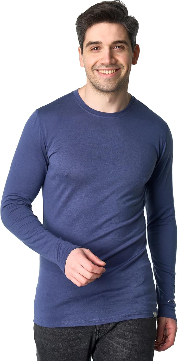 Merino Wool Base Layer Mens - Comfortable Thermal Underwear