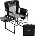 Oversized Camping Directors Chair with Side Table - Heavy Duty Comfort