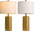 Brass Gold Ceramic Table Lamps 23ft for Living Room - Retro Warm Gold