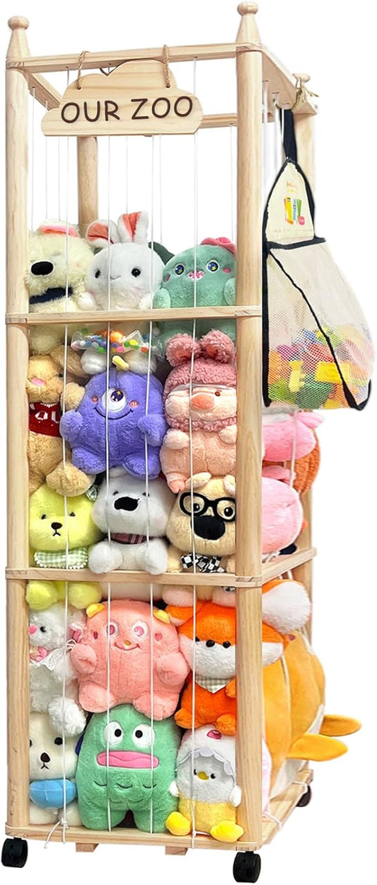 Stuffed Animal Storage Zoo Organizer for Playroom and Nursery