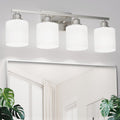 Sailstar 4-Light Bathroom Light Fixtures Over Mirror - Brushed Nickel