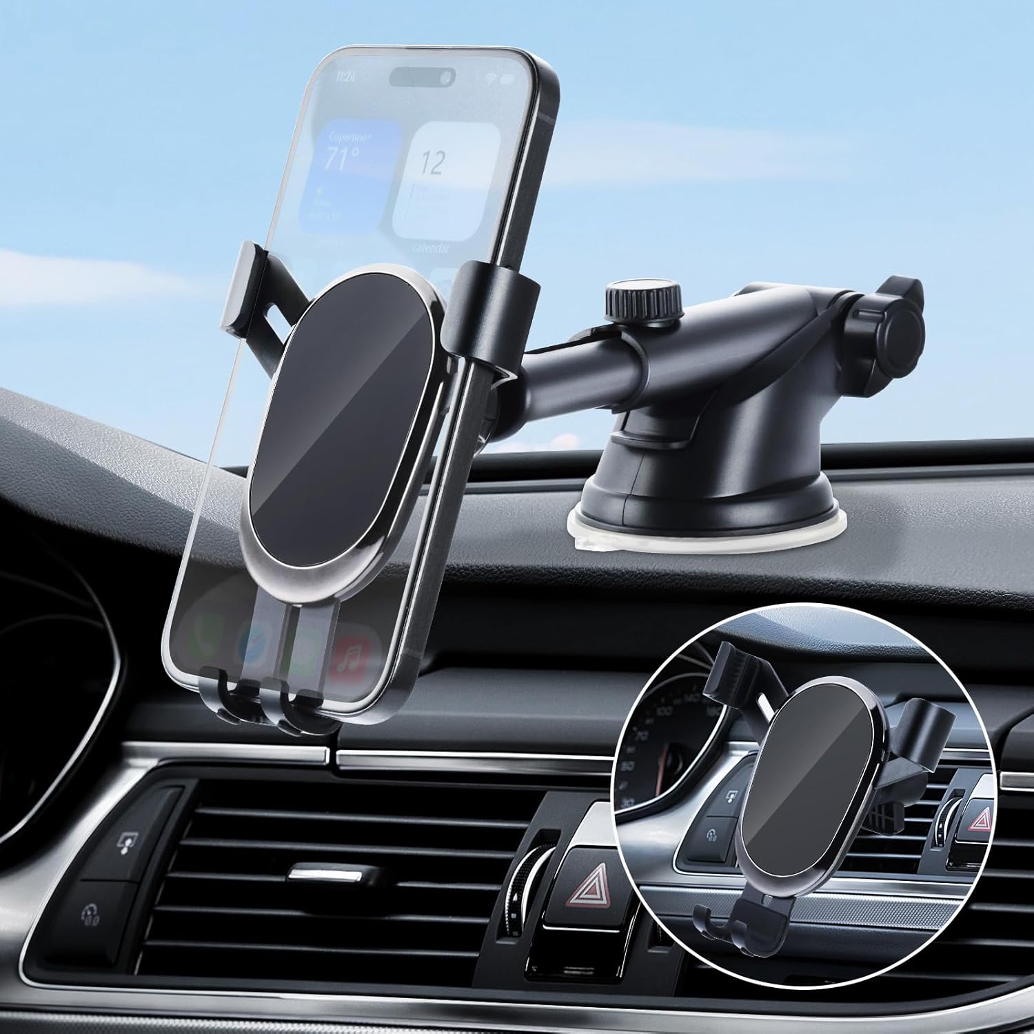 3-in-1 UTEBIT Car Phone Mount - Heavy Phone Friendly