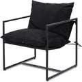 Kromax Cozy Modern Armchair: Soft Cushion, Stylish Metal Frame