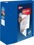 5 in Pacific Blue Heavy-Duty View 3 Ring Binder - High Capacity