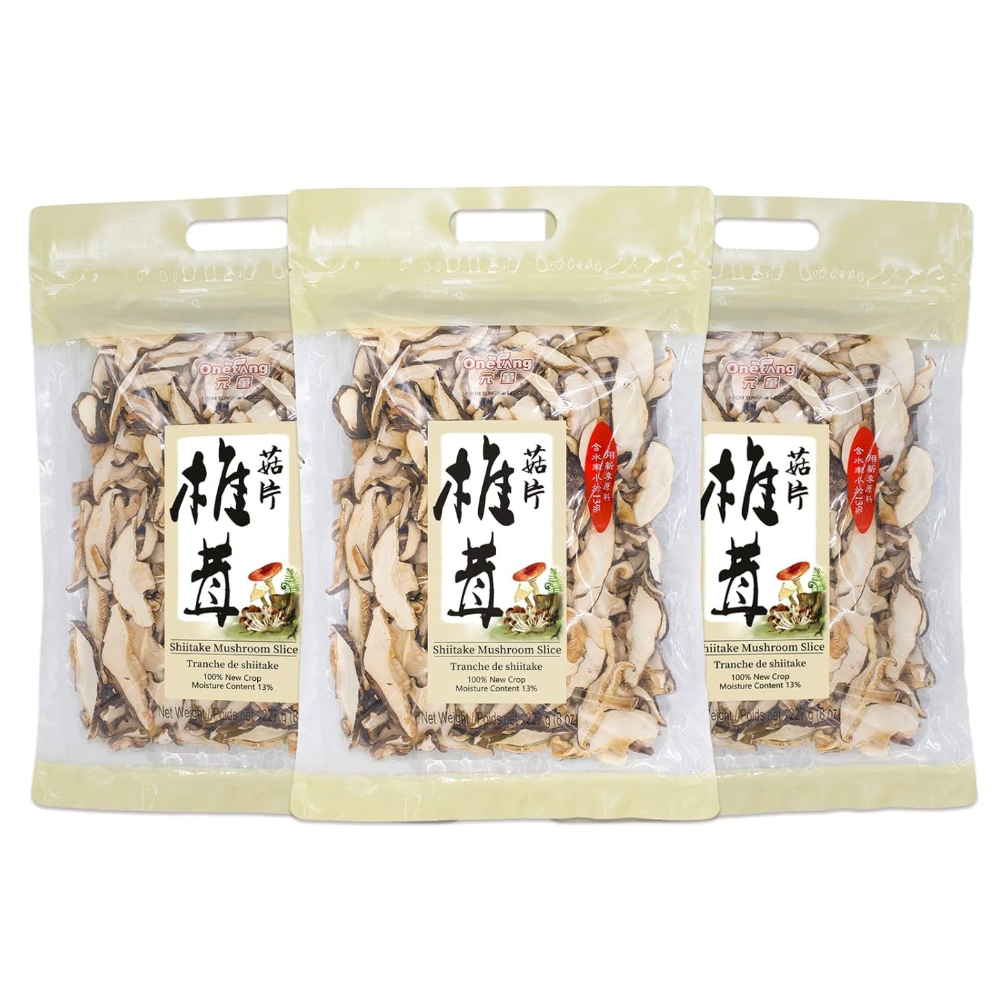 ONETANG Dried Mushroom Slices - Premium Shiitake Flavorful Treat
