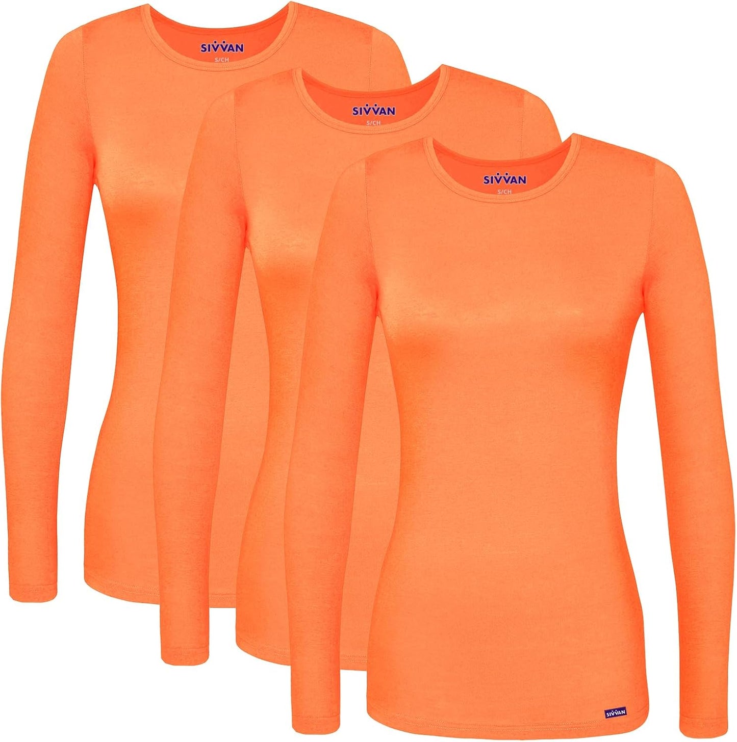Sivvan Scrubs for Women - Long Sleeve Comfort Underscrub Tee