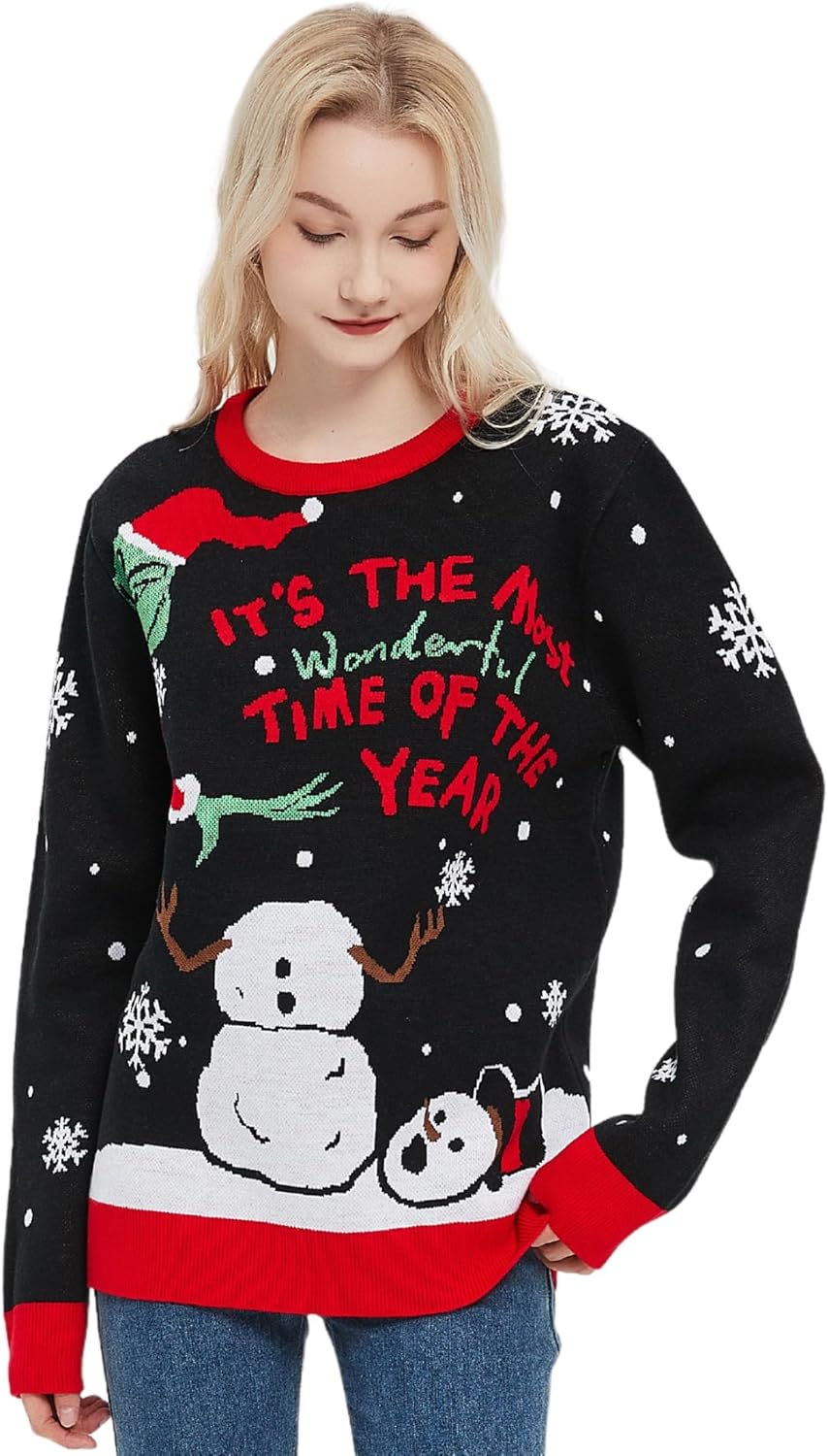 Festive Plus Size Couple's Christmas Sweater by Kofero