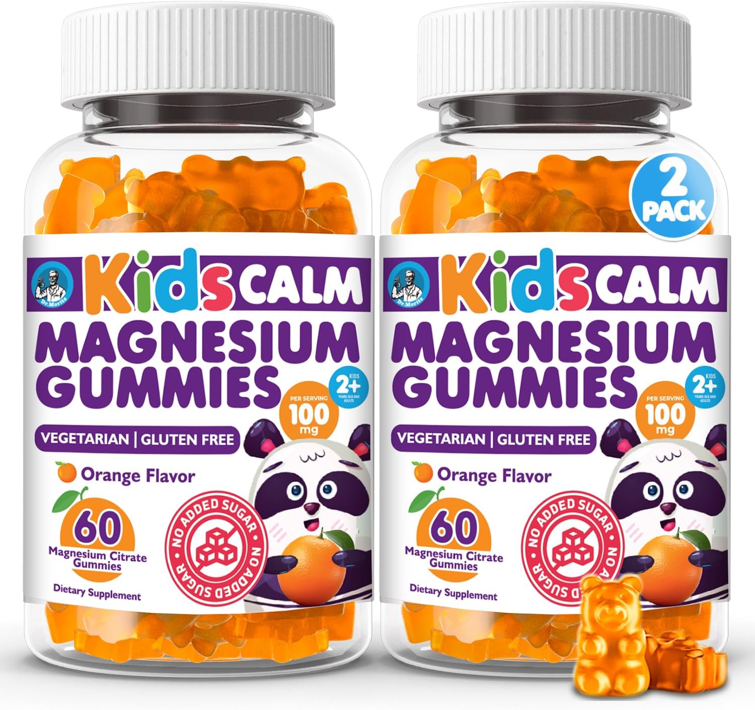 Sugar-Free Calm Magnesium Gummies for Kids and Adults - 120 Count