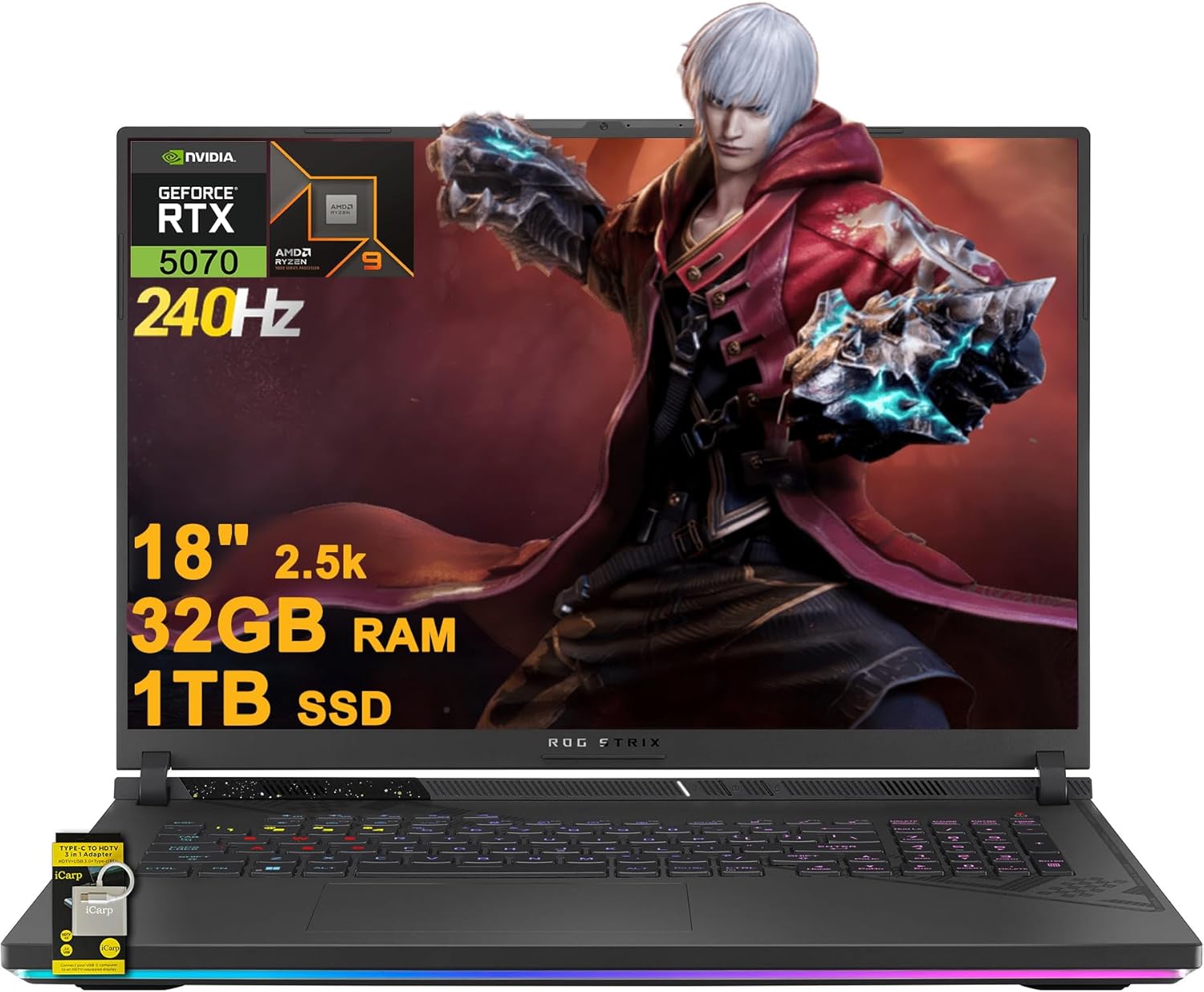 ASUS ROG Strix G18 G814 Gaming Laptop with Ryzen 9 9955HX