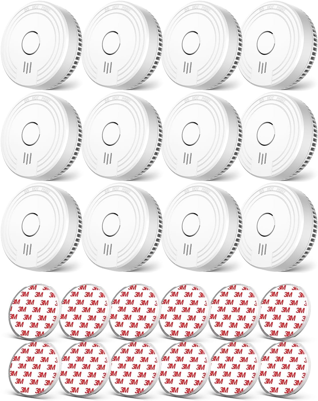 Ecoey Smoke Alarm Fire Detector with Battery Included for Safety