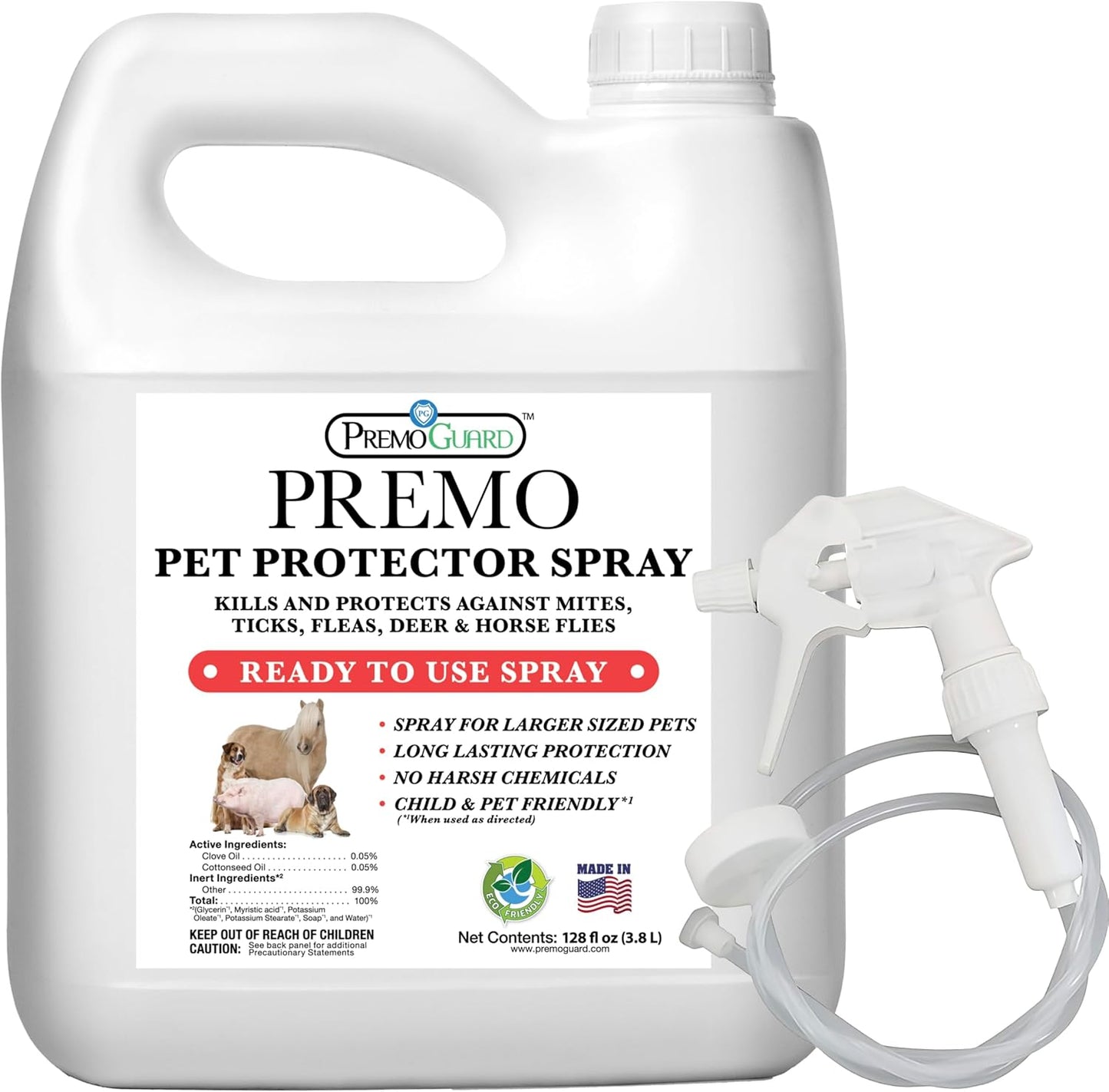 Premo Guard Pet Protector Spray - Natural Solution for Pests