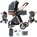 2 in 1 Baby Stroller with Bassinet - Convertible Reversible Travel
