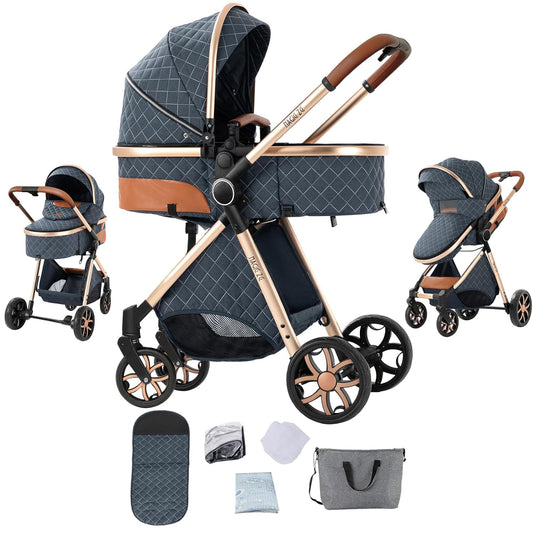2 in 1 Baby Stroller with Bassinet for Newborns and Toddlers