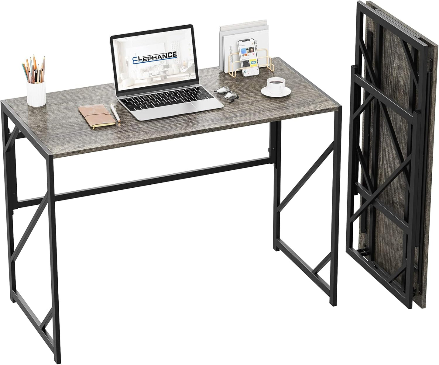 Elephance Folding Desk for Home Office - Compact & Sturdy Design