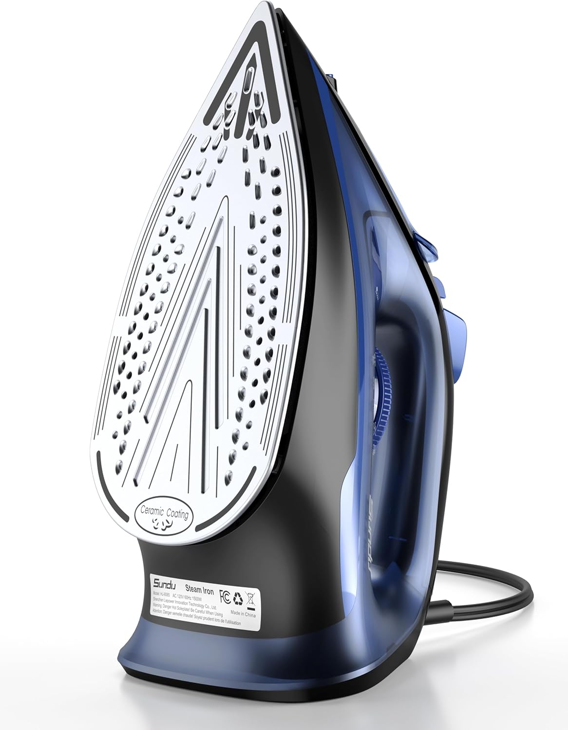Sundu Steam Iron for Clothes with Ceramic Coated Soleplate
