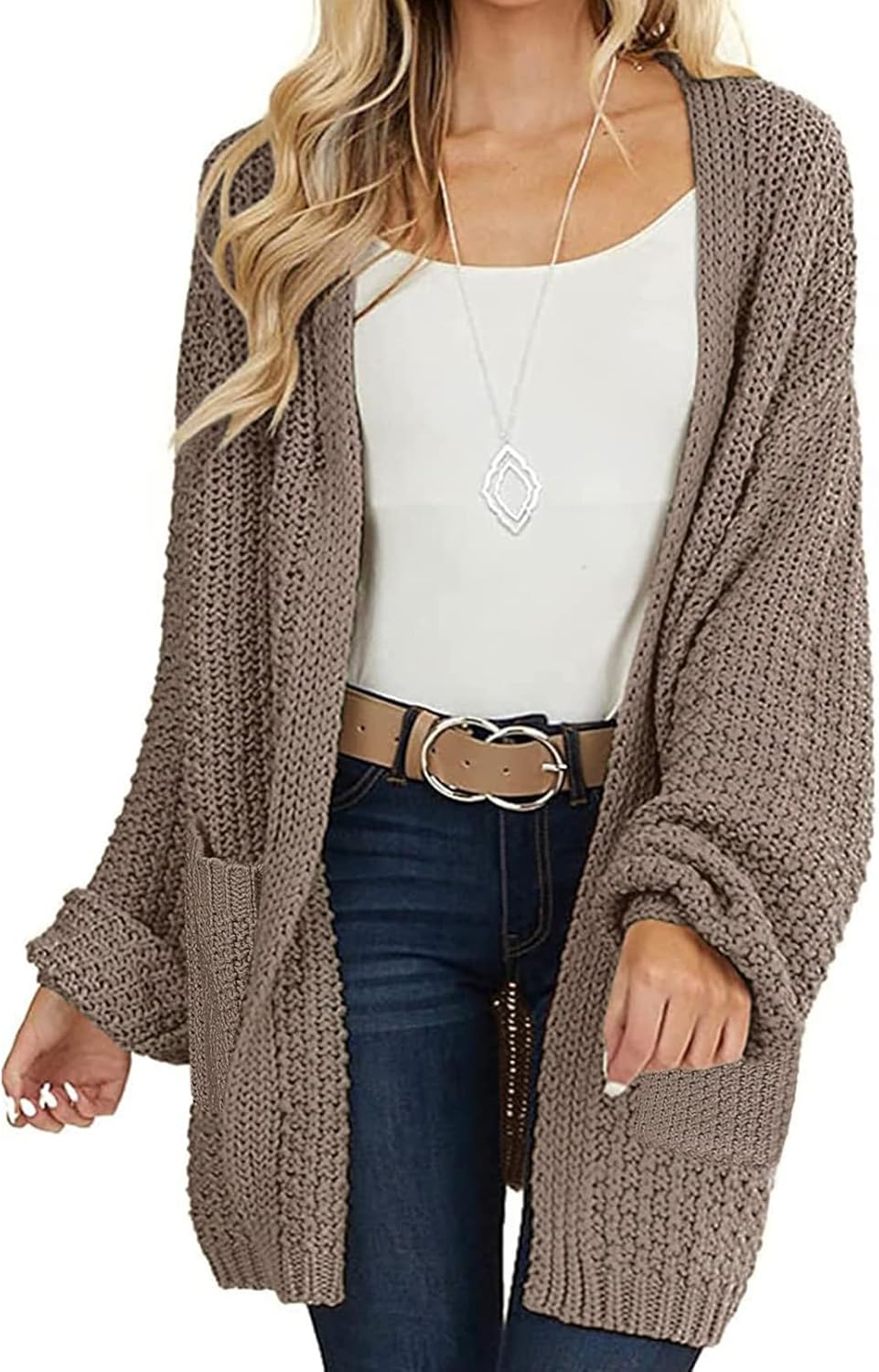 Chunky Knit Sweater Cardigan for Women - Cozy Fall Fashion