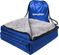 DUKUSEEK Sherpa Waterproof Outdoor Blanket for Cold Weather