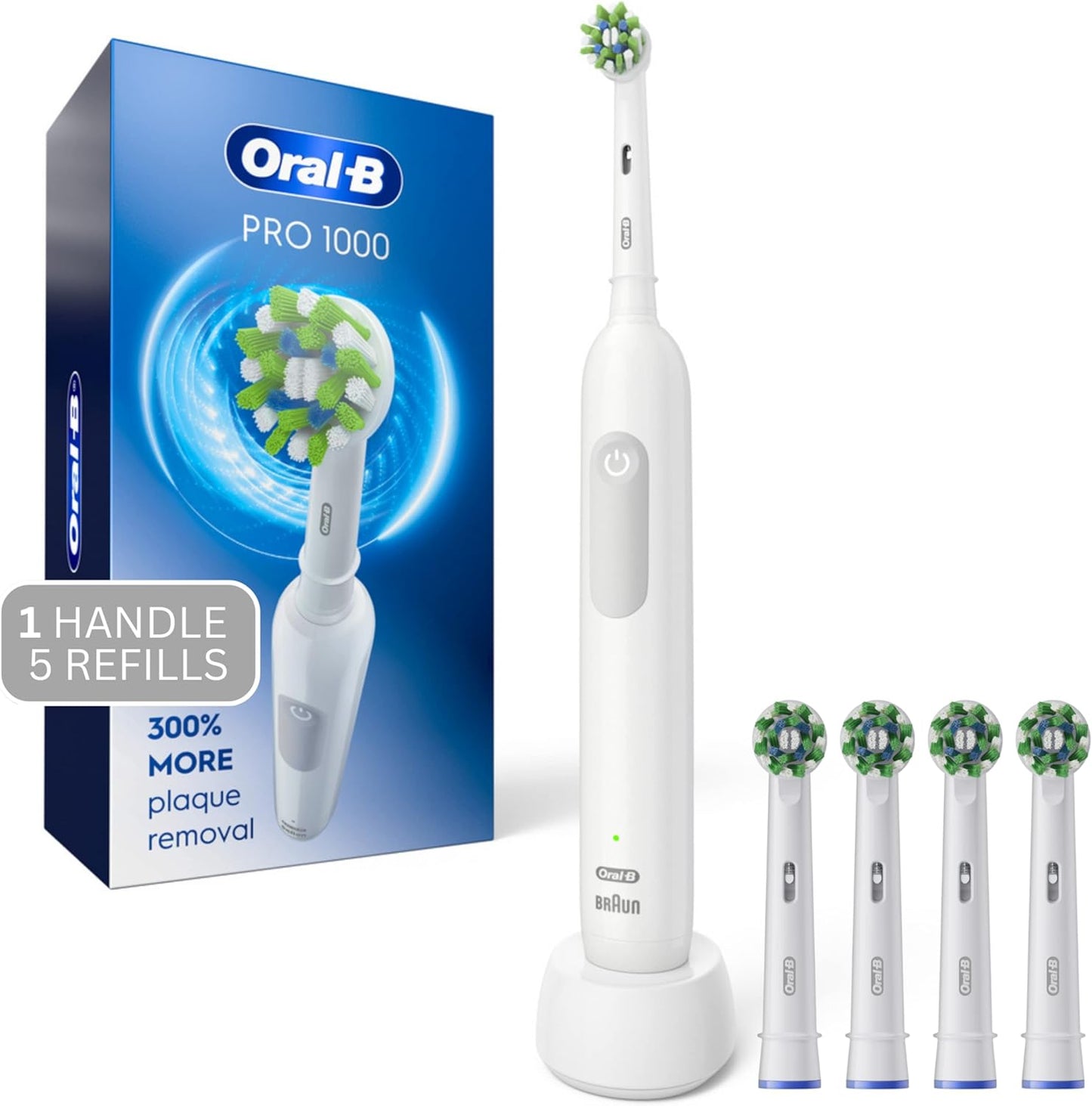 Oral-B Pro 1000 Electric Toothbrush with 4 Replacement Heads