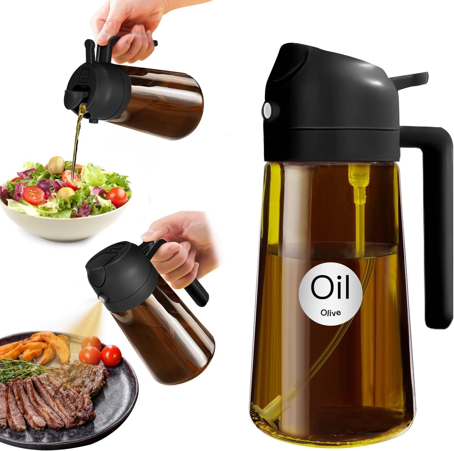 YARRAMATE 16oz Light-Blocking Oil Sprayer: Enhance Your Cooking!