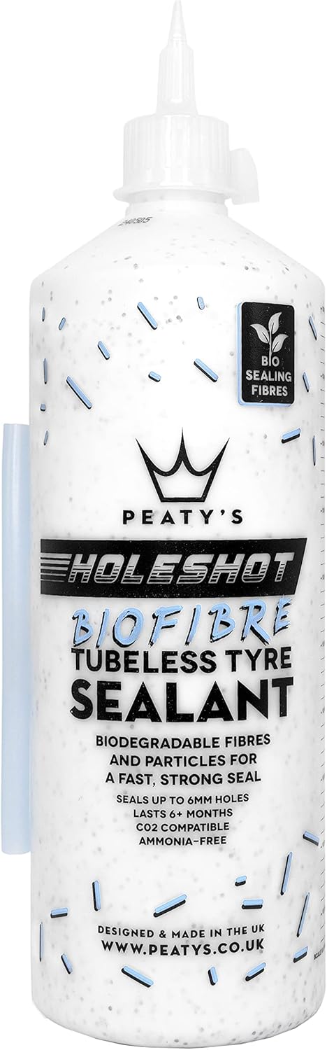 Peaty's Holeshot Biofibre Tubeless Tire Sealant for Fast Repair