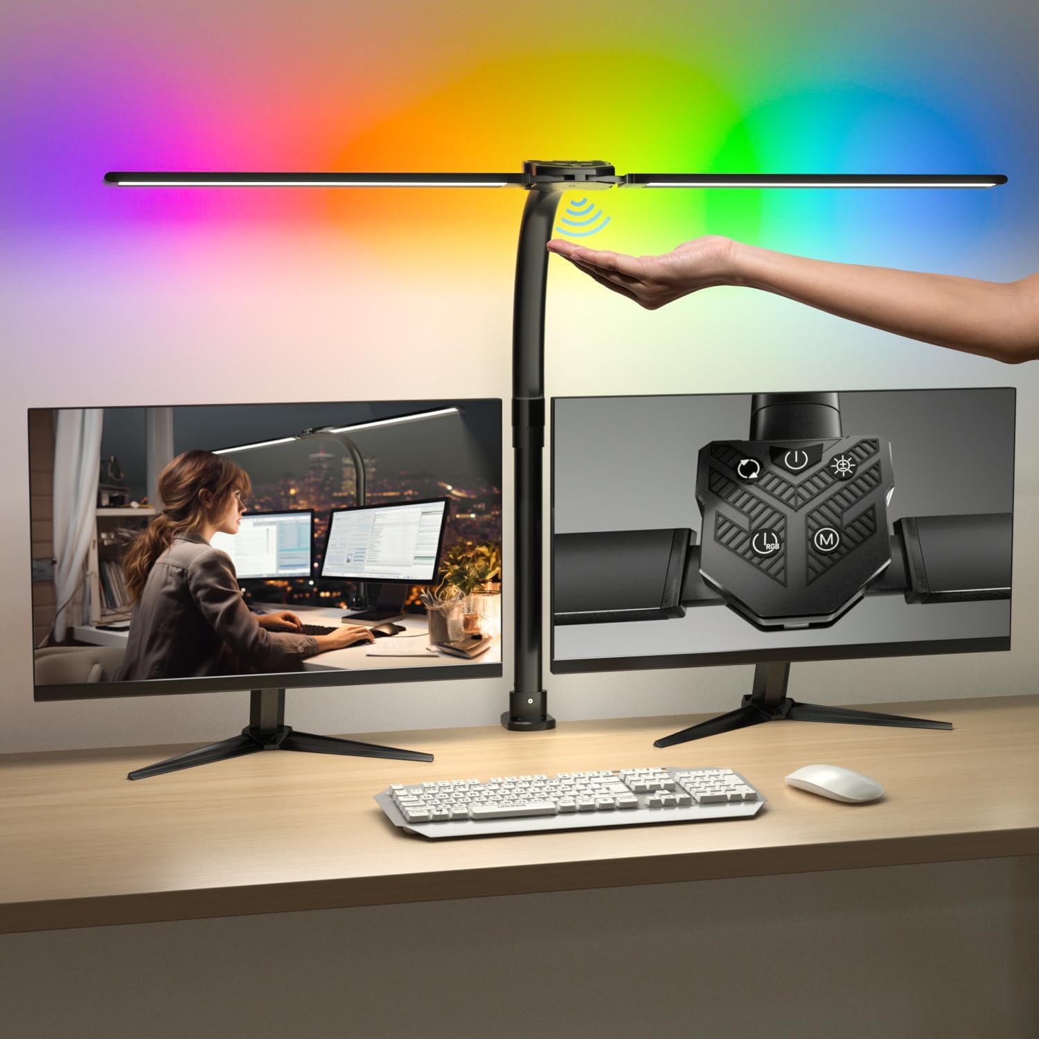 Radlfut Swing Arm LED Desk Lamp - Ultra Bright & Colorful Lighting