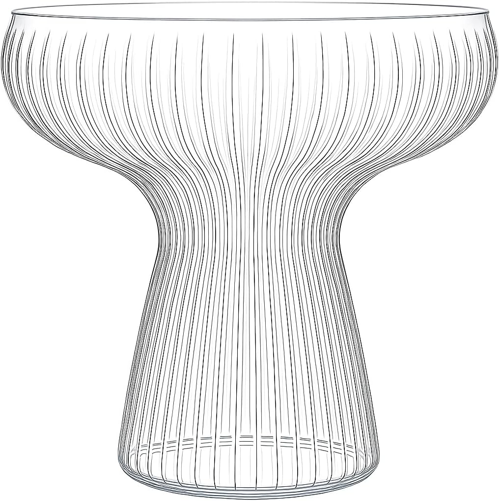 Oojami Lunara Clear Plastic Margarita Glasses for Parties
