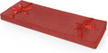 39 in Red Bench Cushion - Comfortable Linen-Top Seat Pad