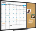 XBoard Dry Erase Calendar Whiteboard 28 x 20 - Combo White & Cork