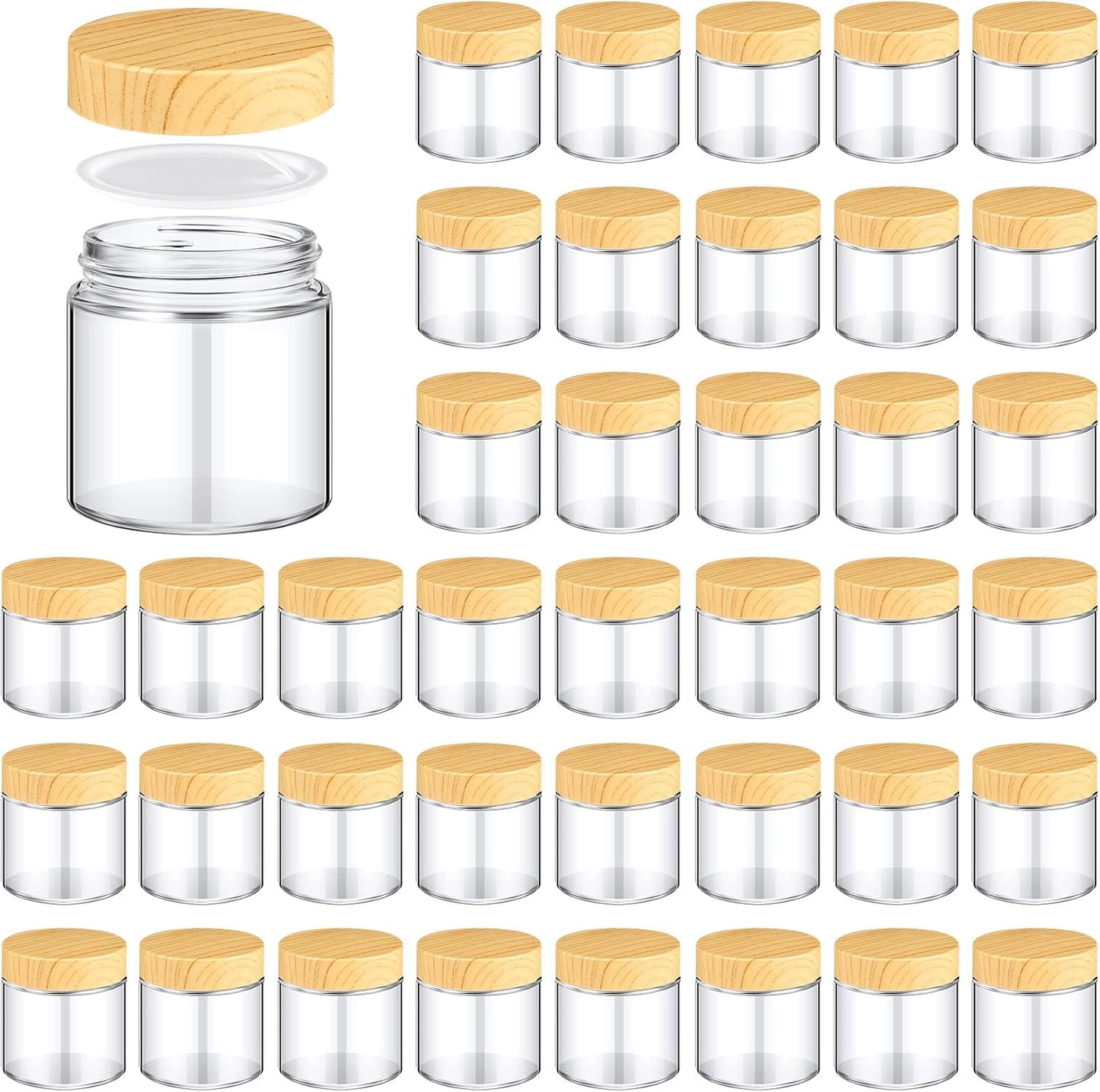 36 Pcs 4 oz Glass Jars with Lids for Travel and Storage