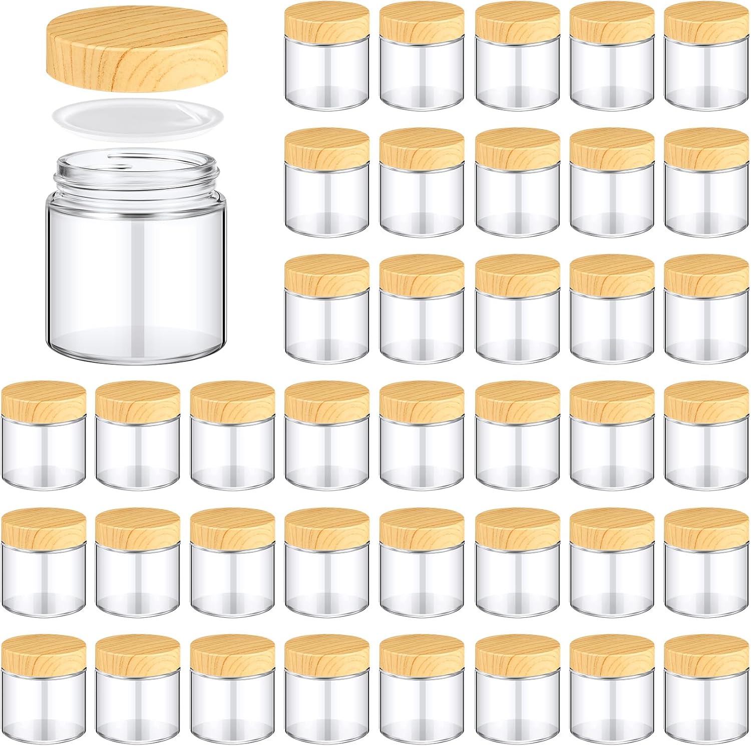 36 Pcs 4 oz Glass Jars with Lids for Travel and Storage