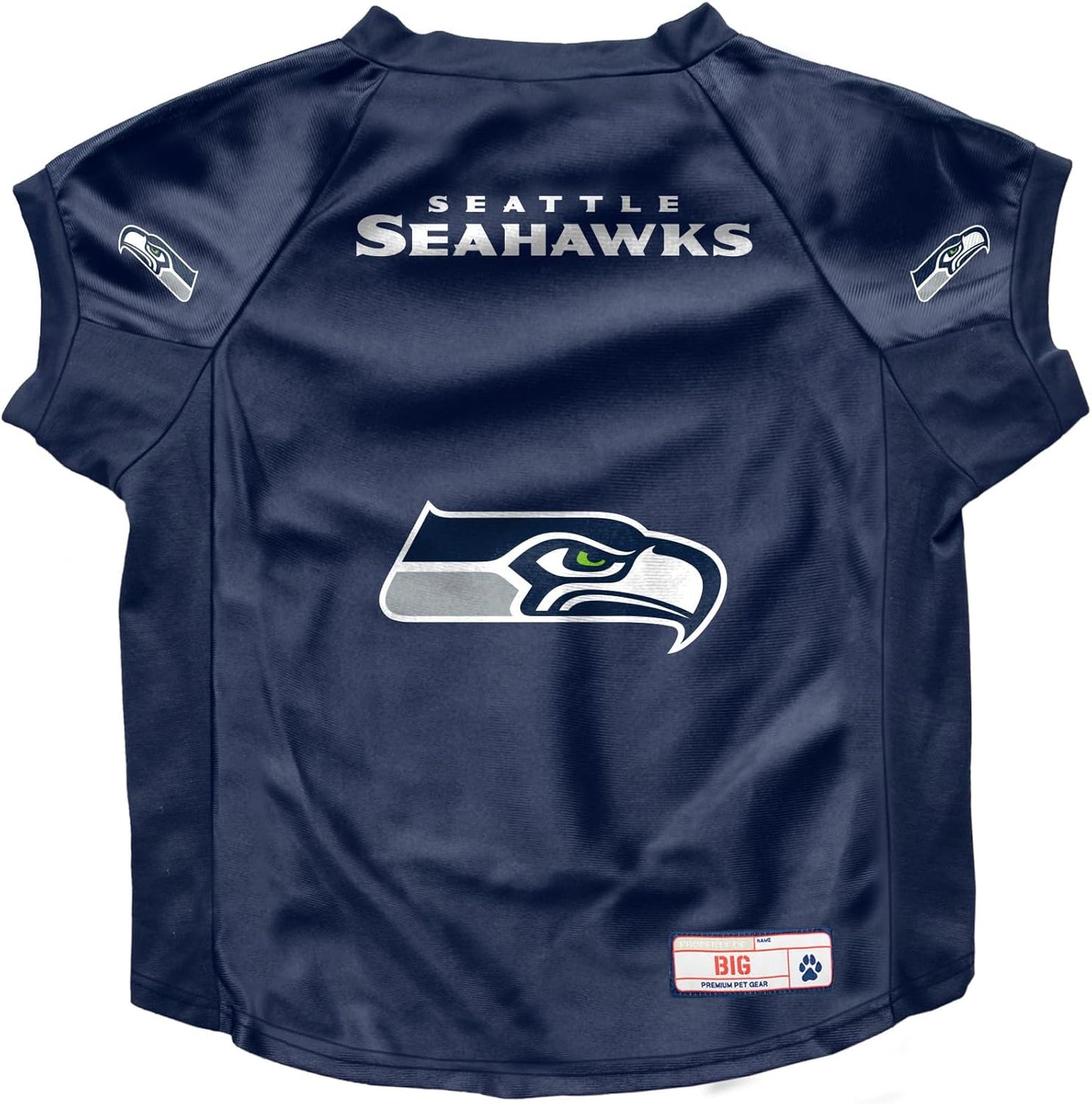 Seattle Seahawks Stretch Pet Jersey for Big Dogs and Cats