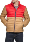 Men's Embroidered Logo Puffer Jacket - Lightweight Packable Warmth