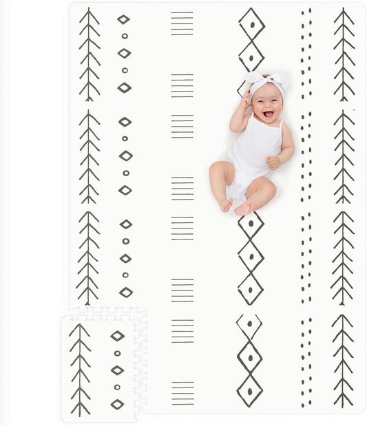 Soft & Stylish Baby Play Mat - Safe & Easy Clean 5.6x4 ft.